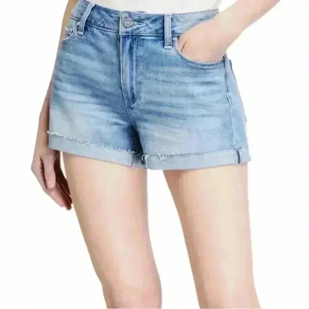 Paige Denim Jimmy Jimmy Rolled Cutt-off Jean Shorts Size‎ 31 - Picture 5 of 5